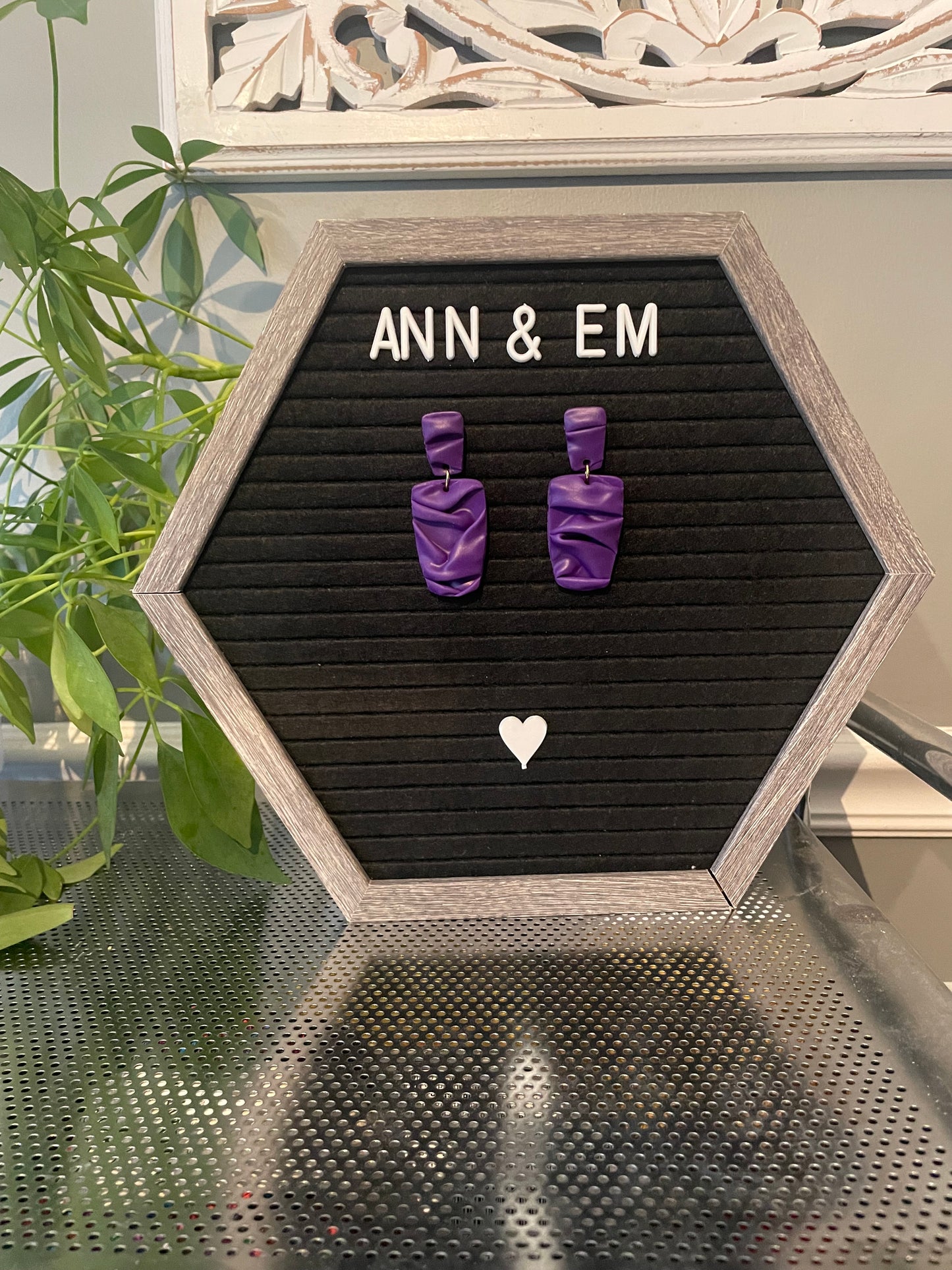 “Celine” Grape Earrings