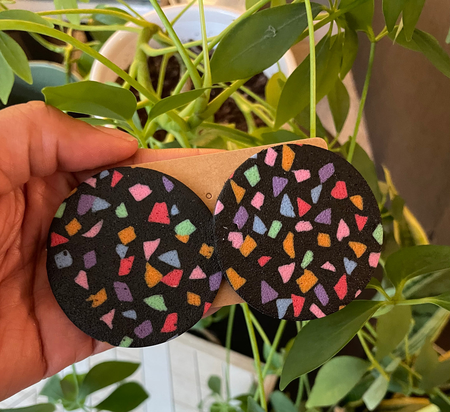 “Zoey” Black Stud Earrings