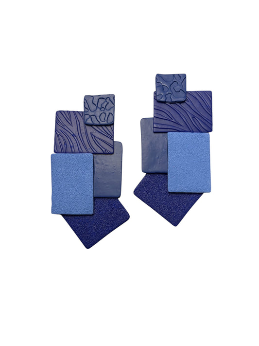 “Jazzy” Blue Stud Earrings