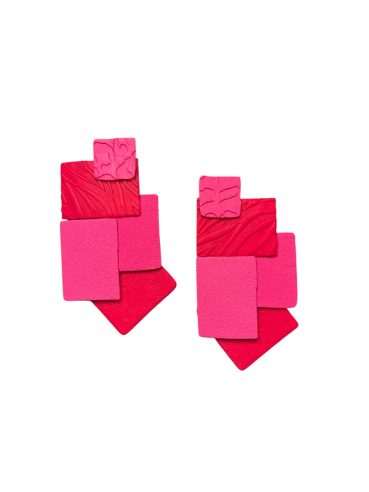 “Jazzy” Pink Stud Earrings